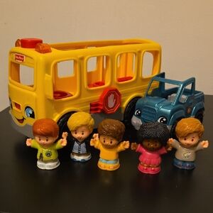 Little People School Bus with Truck And Figures